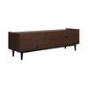 Manhattan Comfort Duane 59.25" Modern Ribbed TV Stand - Dark Brown & Black|Meuble pour téléviseur moderne Duane de Manhattan Comfort de 59,25 po avec cannelures - brun foncé et noir