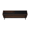 Manhattan Comfort Duane 59.25" Modern Ribbed TV Stand - Dark Brown & Black|Meuble pour téléviseur moderne Duane de Manhattan Comfort de 59,25 po avec cannelures - brun foncé et noir