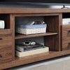Manhattan Comfort Richmond 60" TV Stand with 2 Drawers & 4 Shelves - Brown|Meuble pour téléviseur Richmond de Manhattan Comfort de 60 po avec 2 tiroirs et 4 tablettes - brun