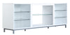Manhattan Comfort Brighton 60\" TV Stand with Glass Shelves & Media Wire Management - White