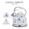 Laura Ashley Stainless Steel Stovetop China Rose Tea Kettle - VQ-SBNK057-LACR-CA|Bouilloire sur la cuisinière Laura Ashley en acier inoxydable, rosier de Chine - VQ-SBNK057-LACR-CA