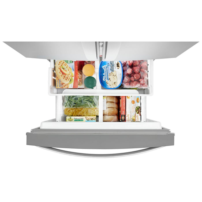 Whirlpool 30\" 20 Cu. Ft. French-Door Refrigerator - Fingerprint Resistant Stainless Steel - WRF560SFHZ