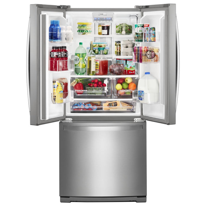 Whirlpool 30\" 20 Cu. Ft. French-Door Refrigerator - Fingerprint Resistant Stainless Steel - WRF560SMHZ