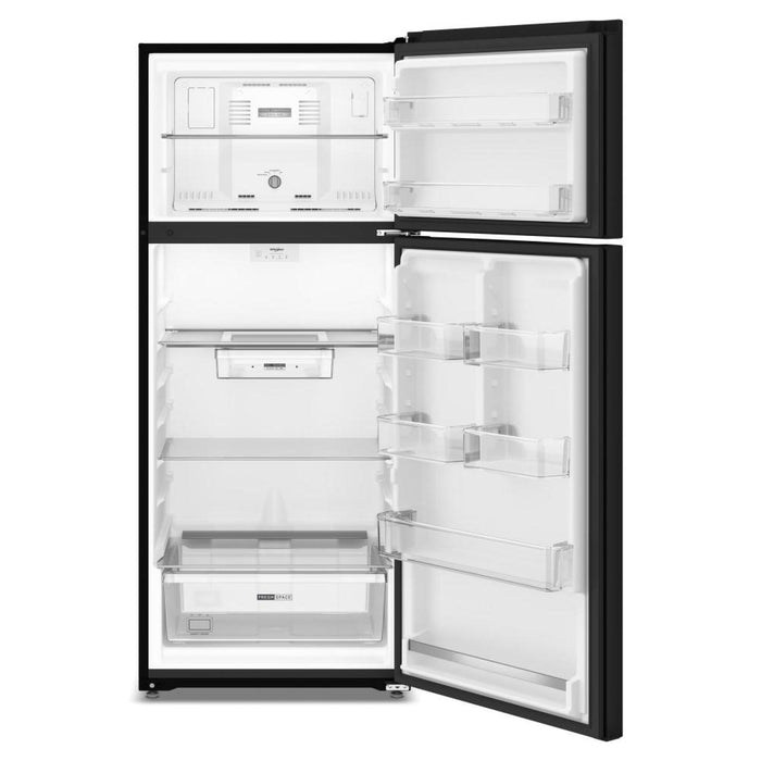 Whirlpool 28” 18.0 Cu. Ft. Top Freezer Refrigerator – Black - WRTX5118TB