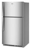 Whirlpool 32.8" 21 Cu. Ft. Top Freezer Refrigerator - Fingerprint Resistant Stainless - WRTX7421TZ | Réfrigérateur Whirlpool de 21 pi³ et de 32,8 po à congélateur supérieur - acier inoxydable résistant aux traces de doigts - WRTX7421TZ