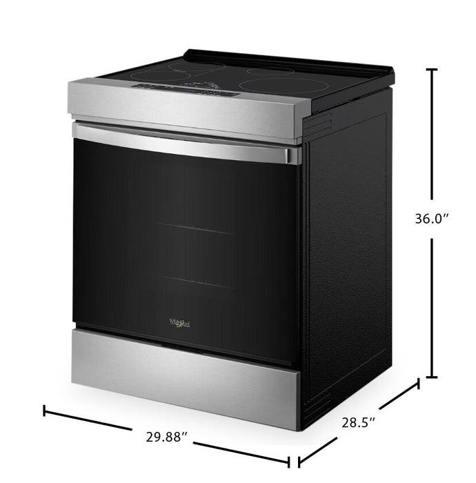 Whirlpool 30” Induction Slide in Range with True Convection Technology – Stainless Steel - WSIS5030TZ