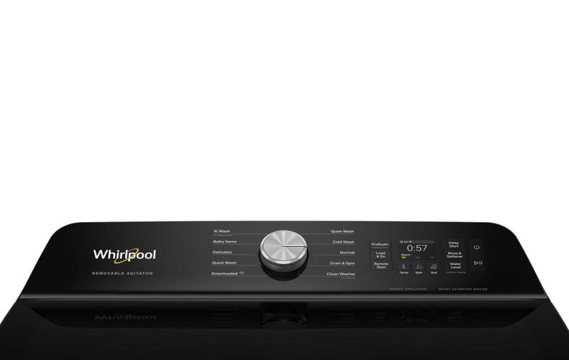 Whirlpool 6.1 Cu. Ft. Smart Top Load Washer with Removable Agitator – Radiant Silver - WTW8507TR
