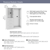 Bestar Florence 61" Modular Reach-In/Walk-In Closet System with Rods, Shelves and Drawers Shaker Style - White|Système de garde-robe et pièce-penderie modulaire Florence de Bestar de 61 po avec tringles, tablettes et tiroirs de style Shaker - blanc