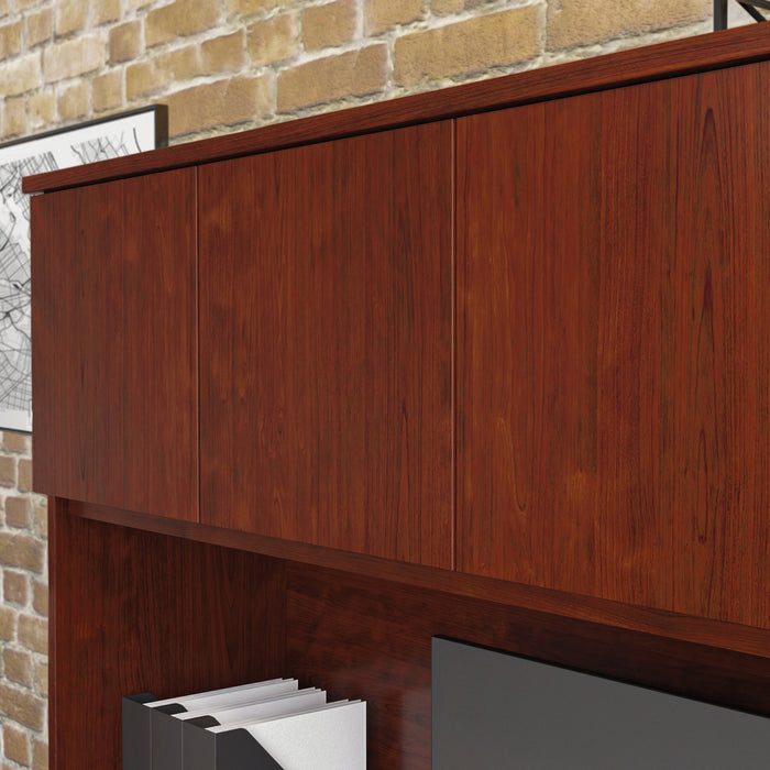 Affirm 59.06\" Commercial Grade Office Hutch with 2 Cabinets - Classic Cherry