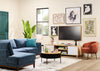 Kort & Co. Aiden 72" TV Stand with Storage and Cable Management for TVs up to 80"- Natural and White|Meuble pour téléviseur Aiden de Kort & Co. de 72 po avec rangement et système de gestion des câbles pour téléviseurs jusqu’à 80 po - naturel et blanc