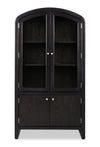 Alma Dining Curio Cabinet with Storage, 42\"W x 78\"H - Charcoal Black