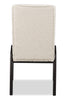 Alma Dining Chair with Boucle Fabric - Charcoal Black & White | Chaise de salle à manger Alma en tissu bouclé - anthracite noir et blanche