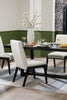Alma Dining Chair with Boucle Fabric - Charcoal Black & White | Chaise de salle à manger Alma en tissu bouclé - anthracite noir et blanche