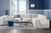 Amanda 31.5" Modern Square Coffee Table - White Marble Top with Chrome Metal Base|Table à café carrée moderne Amanda de 31,5 po - dessus en marbre blanc avec base en métal chromé