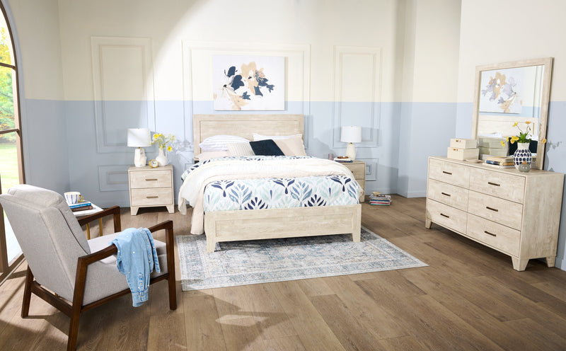 Arbor Bedroom 6-Drawer Dresser, 58.7\"W x 33.3\"H - Driftwood White