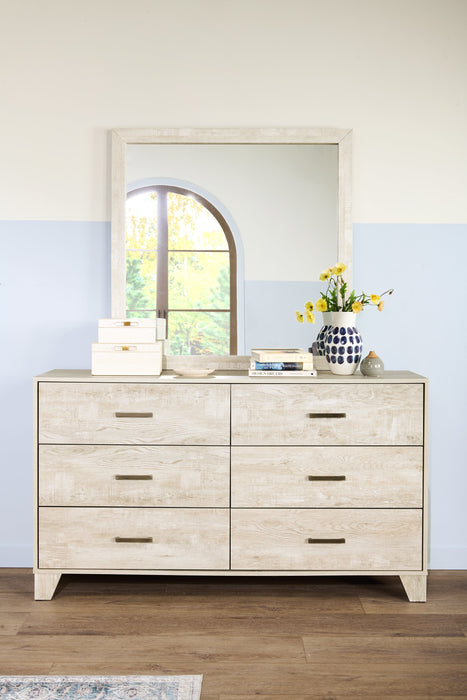 Arbor Bedroom 6-Drawer Dresser, 58.7\"W x 33.3\"H - Driftwood White