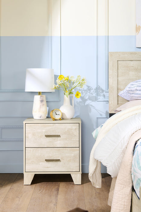 Arbor Bedside 2-Drawer Nightstand, 20.1\"W x 23.8\"H - Driftwood White