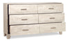 Arbor Bedroom 6-Drawer Dresser, 58.7"W x 33.3"H - Driftwood White | Commode de chambre à coucher Arbor de 58,7 po (L) x 33,3 po (H) à 6 tiroirs - bois de grève blanc