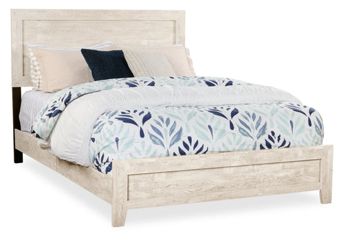 Arbor Panel Bed, Driftwood White - Queen Size 
