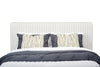 Aria Upholstered Platform Bed in Grey Fabric, Tufted - Queen Size | Lit plateforme rembourré Aria en tissu gris capitonné - format grand lit