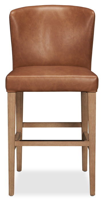 Arlo Counter-Height Stool with Vegan Leather Fabric, 26\"H - Copper