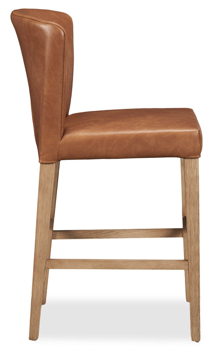 Arlo Counter-Height Stool with Vegan Leather Fabric, 26\"H - Copper