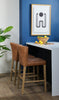 Arlo Counter-Height Stool with Vegan Leather Fabric, 26"H - Copper | Tabouret 26 po Arlo de hauteur comptoir en tissu de cuir végétalien - cuivre