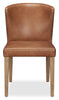 Arlo Dining Chair with Vegan Leather Fabric - Copper | Chaise de salle à manger Arlo en tissu de cuir végétalien - cuivre