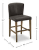 Arlo Counter-Height Stool with Vegan Leather Fabric, 26"H - Charcoal | Tabouret 26 po Arlo de hauteur comptoir en tissu de cuir végétalien - anthracite