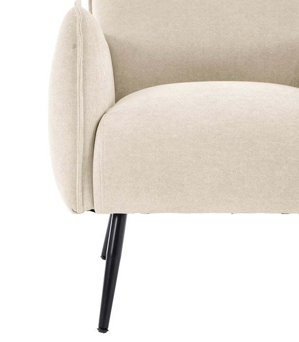 Arlo 29.5\" Linen-Look Fabric Accent Chair – Taupe