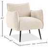 Arlo 29.5" Linen-Look Fabric Accent Chair – Taupe | Fauteuil d’appoint Arlo de 29,5 po en tissu d’apparence lin - taupe