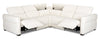 Cindy Crawford Home Aspen 3-Piece Power Reclining Sectional with Adjustable Headrests and USB Port - Alabaster | Sofa sectionnel à inclinaison électrique Aspen de Cindy Crawford Home 3 pièces avec appuie-têtes électriques et port USB - albâtre