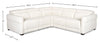 Cindy Crawford Home Aspen 3-Piece Power Reclining Sectional with Adjustable Headrests and USB Port - Alabaster | Sofa sectionnel à inclinaison électrique Aspen de Cindy Crawford Home 3 pièces avec appuie-têtes électriques et port USB - albâtre