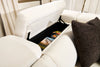 Cindy Crawford Home Aspen 4-Piece Power Reclining Sectional with Armless Chair - Alabaster | Sofa sectionnel à inclinaison électrique Aspen de Cindy Crawford Home 4 pièces avec fauteuil sans inclinable - albâtre