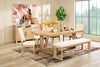 Aspen Dining Bench with Fabric Seat, 64.25"W - Natural | Banc de salle à manger Aspen