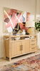 Aspen Dining Server, 64"W, Wine & Stemware Racks, 3 Drawers & 2 Doors - Natural | Desserte de salle à manger Aspen de 64 po (L) avec supports à vin et à verres à pied, 3 tiroirs et 2 portes - naturelle