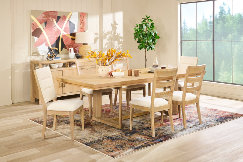 Aspen Dining Chair with Fabric Seat & Back - Natural