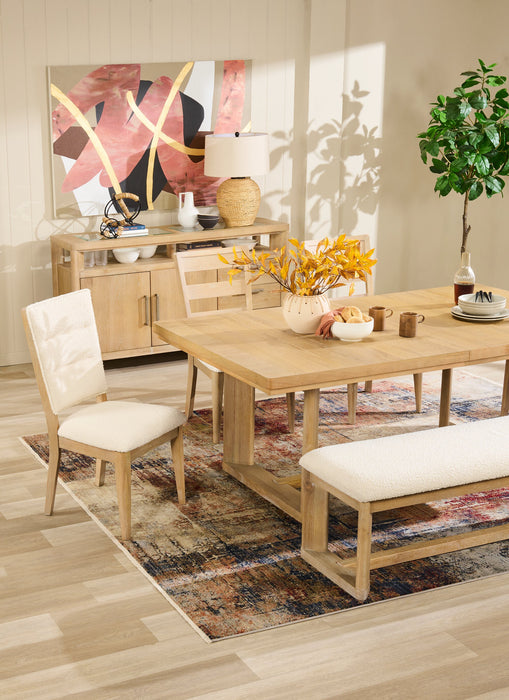 Aspen Dining Chair with Fabric Seat & Back - Natural