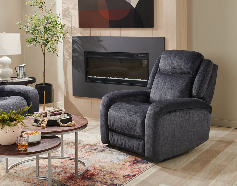Atlantis 38\" Fabric Zero Gravity Power Reclining Chair - Dark Grey