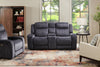 Atlantis 79" Fabric Zero Gravity Power Reclining Loveseat with Storage Console and USB Ports - Dark Grey | Causeuse à inclinaison électrique Atlantis de 72 po en tissu avec console de rangement, ports USB et position zéro gravité - gris foncé