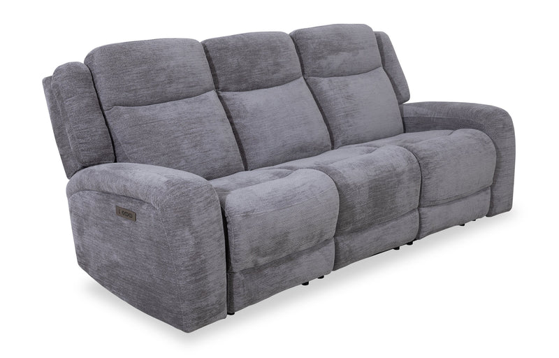 Atlantis 90\" Zero Gravity Fabric Power Reclining Sofa with USB Ports - Dove Grey