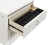 Ava Bedside 2-Drawer Nightstand with LED Light, 32.5"W x 28"H, Glam - White | Table de nuit somptueuse Ava de 32,5 po (L) x 28 po (H) à 2 tiroirs avec éclairage à DEL - blanche