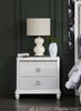 Ava Bedside 2-Drawer Nightstand with LED Light, 32.5"W x 28"H, Glam - White | Table de nuit somptueuse Ava de 32,5 po (L) x 28 po (H) à 2 tiroirs avec éclairage à DEL - blanche