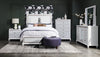 Ava Bedroom Chest of Drawers with LED Light, 5-Drawer, 40.5"W x 54.1"H, Glam - White | Commode verticale somptueuse Ava de 40,5 po (L) x 54,1 po (H) à 5 tiroirs avec éclairage à DEL pour la chambre à coucher - blanche