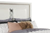 Ava Panel Bed with Headboard & Frame, LED, Glam, White - Queen Size | Lit à panneau Ava somptueux avec tête de lit, cadre de lit et éclairage à DEL, blanc - format grand …