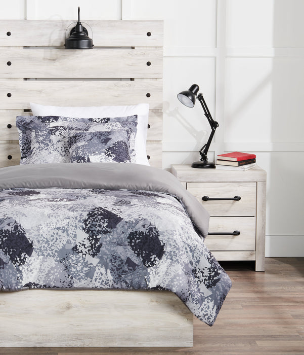 Axel 3-Piece Twin Comforter Set - Grey
