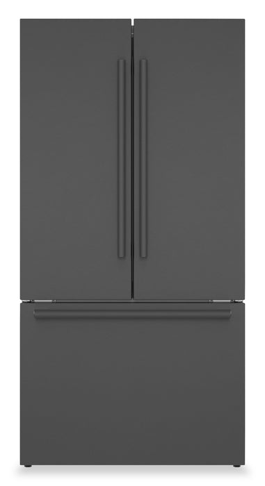 Bosch 800 Series 36\" 20.5 Cu. Ft. Smart French Door Refrigerator with Dual Compressor - Black Stainless Steel