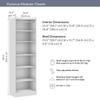Bestar Florence 25" Modular Reach-In/Walk-In Closet System with Shelves - White|Système de garde-robe et pièce-penderie modulaire Florence de Bestar de 25 po avec tablettes - blanc