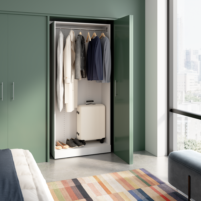 Bestar Florence 35\" Modular Double Hanging Closet System - White