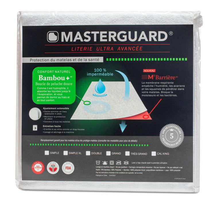 Masterguard® Bamboo™ Twin Mattress Protector with 1 Standard Pillow
